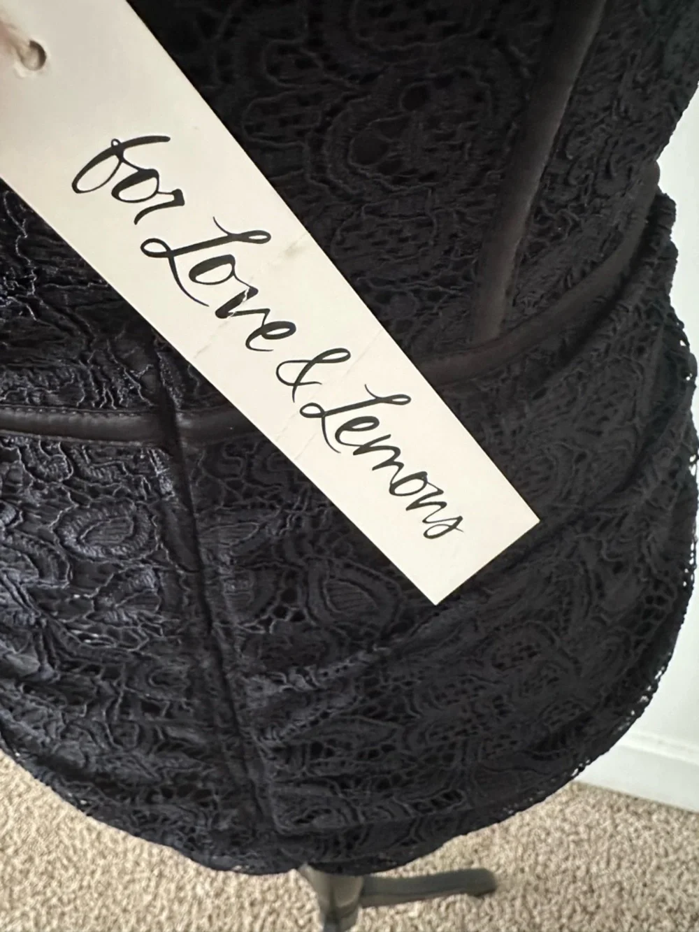 For Love And Lemons NWT Julia Black Lace Bustier Mini Dress XS